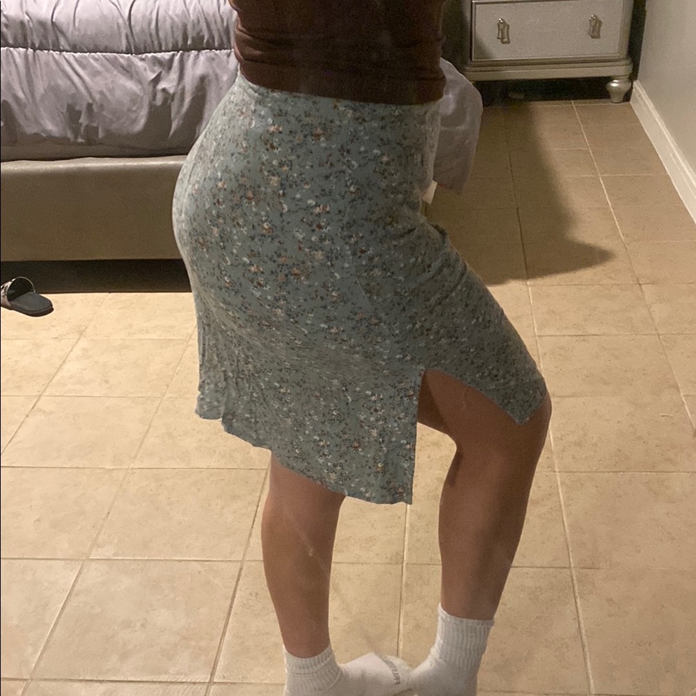 Floral Blue Skirt